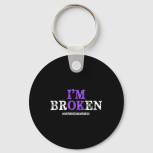 Fun I'm broken Overdose Pruple Ribbon Overdose Awa Key Ring