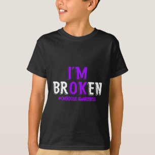 Fun I'm Broken Overdose Pruple Ribbon Overdose Awa T-Shirt