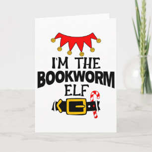 Fun Im The Bookworm Elf Costumes Christmas Family  Card
