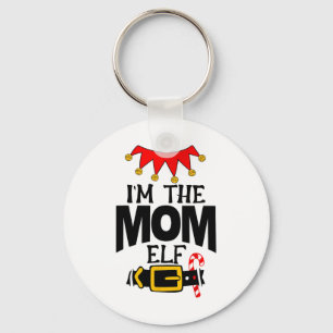 Fun Im The Mum Elf Costumes Christmas Family Match Key Ring
