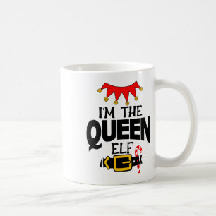 Fun Im The Queen Elf Costumes Christmas Family Mat Coffee Mug