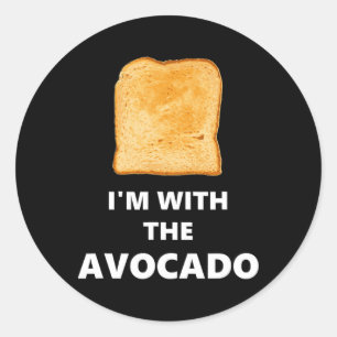 Fun i'm With The Avocado' Toast Halloween Costume Classic Round Sticker