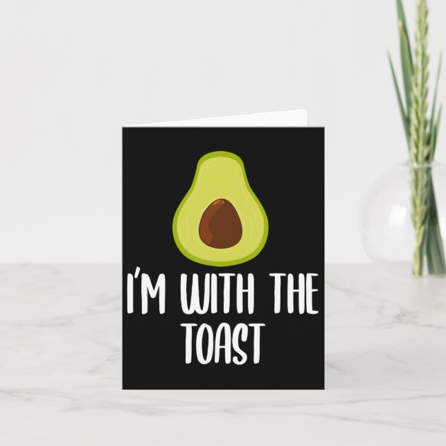 Fun I'm With The Toast Avocado Halloween Couples C Card (Front)