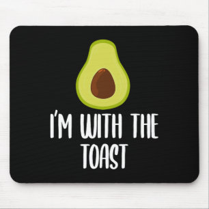 Fun I'm With The Toast Avocado Halloween Couples C Mouse Mat