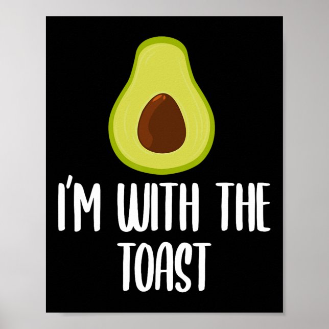 Fun I'm With The Toast Avocado Halloween Couples C Poster (Front)