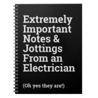 Fun Important Electrician Notebook