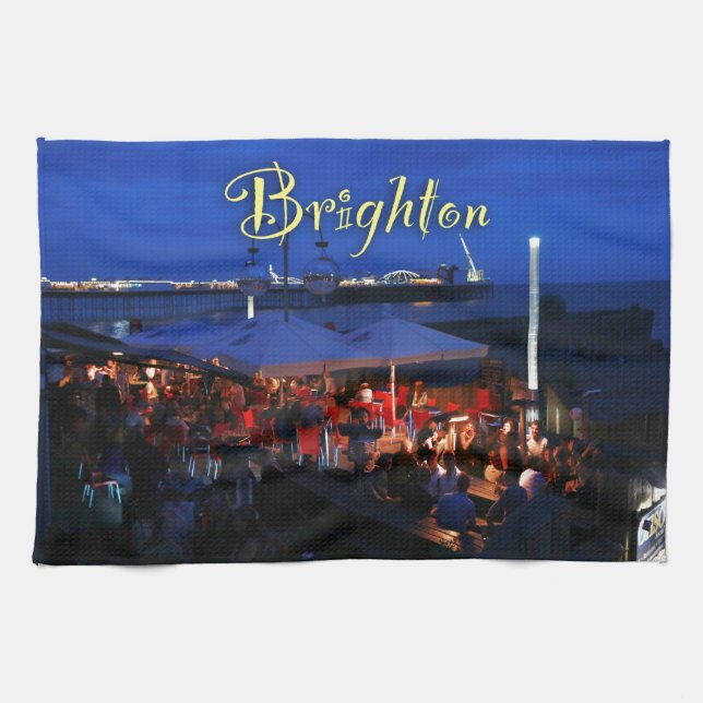 Fun in Brighton! Tea Towel (Horizontal)