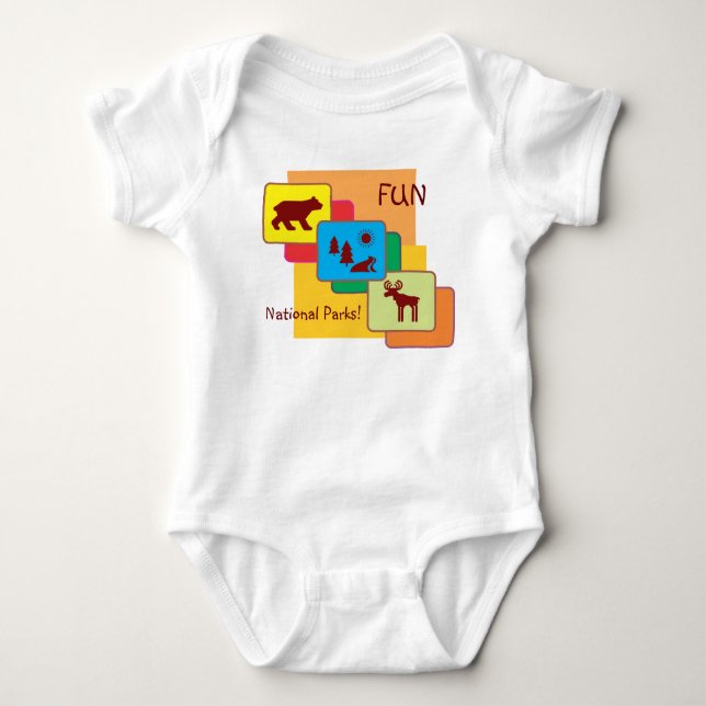 Fun in National Parks! Baby Bodysuit (Front)