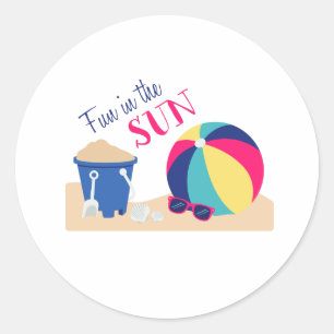 Fun In Sun Classic Round Sticker