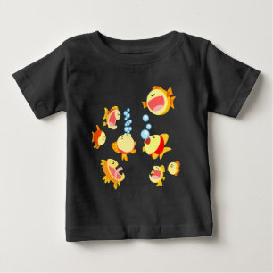 Fun in The Fish Tank cartoon Baby T-Shirt