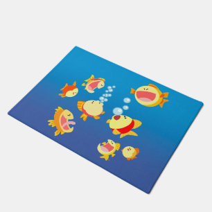 Fun in The Fish Tank (cartoon fish) Door Mat