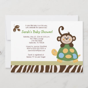Fun in the Jungle 5x7 Baby Shower Invitation
