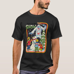 Fun in the Snow Christmas Snowman Retro Funny Adul T-Shirt