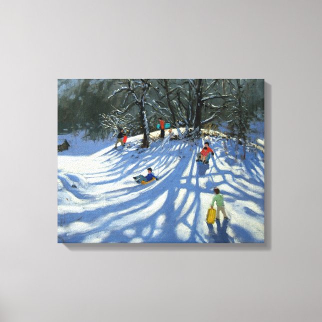 Fun in the snow Morzine France Canvas Print (Front)