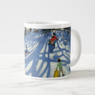 Fun in the snow Morzine France Large Coffee Mug