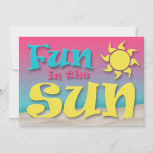 Fun in the Sun - Beach Party Invitations