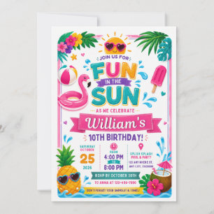 Fun in the Sun Birthday Invitation