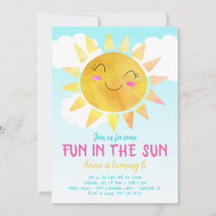 Fun in the Sun Birthday Party Invitation