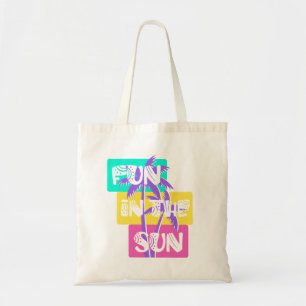 Fun in the Sun – Colourful Summer Palm Tree Tote Bag
