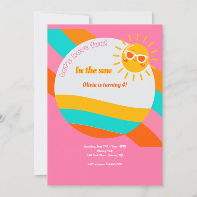Fun In The Sun Invitation (Front)
