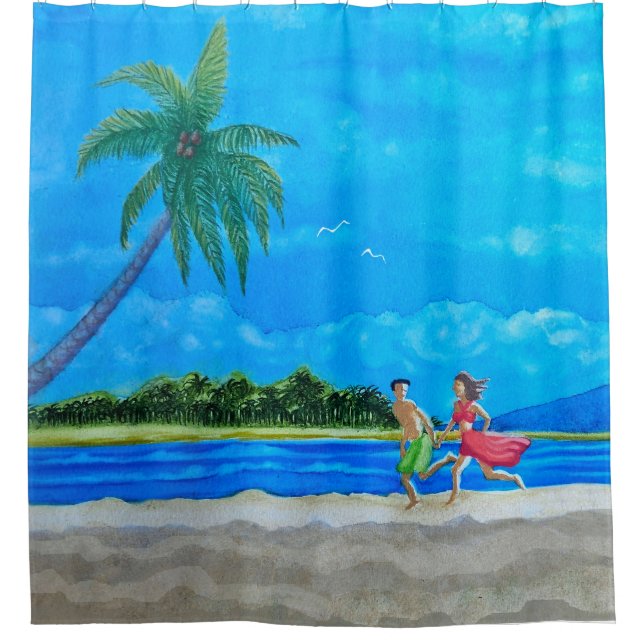 Fun in the Sun Run  Shower Curtain (Front)