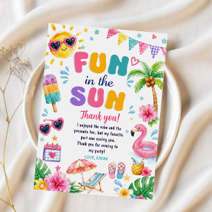 Fun In The Sun Tropical Beach Birthday Party Invitation