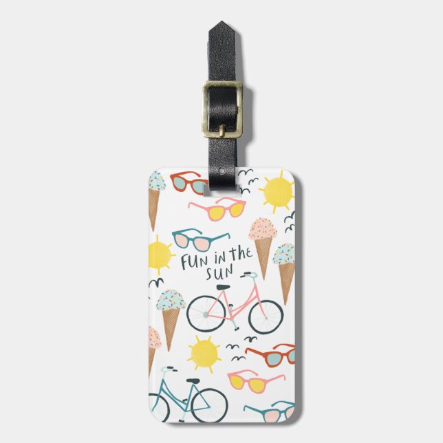 Fun in the Sun Vacation Luggage Tag (Front Vertical)