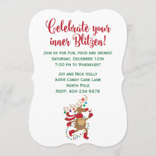 Fun Inner-Blitzen Holiday Party Invitation