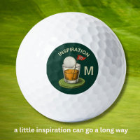 Fun Inspirational 19th Hole Drink Monogram 