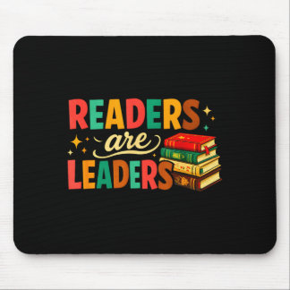 Fun inspiring readers are leaders book lovers mouse mat