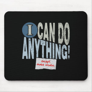Fun Insulin T1D Diabetes 1 Mouse Mat