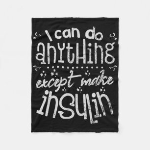 Fun Insulin T1d Diabetes Fleece Blanket