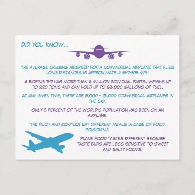 Fun & Interesting Facts About the Aeroplane Postcard (Front)