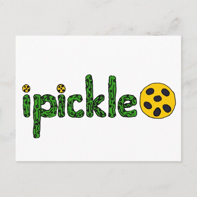 Fun ipickle Pickleball design Postcard (Front)