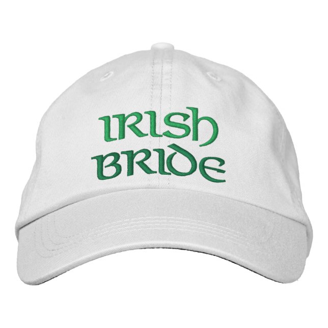 Fun Irish Bride Embroidered Hat Wedding Gift (Front)