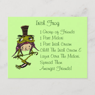 Fun Irish Frog St. Patrick's Day Party Invitation