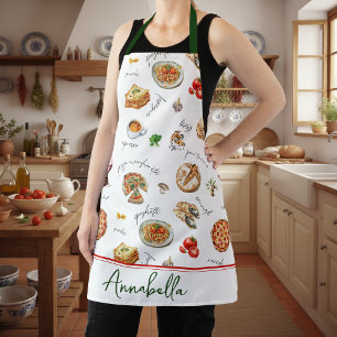 Fun Italian Food Lover Kitchen Apron