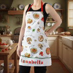 Fun Italian Food Lover Kitchen Apron<br><div class="desc">Celebrate your love of Italian food with this fun kitchen apron featuring pizza,  pasta,  wine,  espresso,  and more! Perfect for home cooks and chefs who adore Italian cuisine,  this colourful design adds flavour and joy to every meal prep. Created by Simply Farmhouse Press.</div>