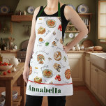 Fun Italian Food Lover Kitchen Apron<br><div class="desc">Celebrate your love of Italian food with this fun kitchen apron featuring pizza,  pasta,  wine,  espresso,  and more! Perfect for home cooks and chefs who adore Italian cuisine,  this colourful design adds flavour and joy to every meal prep. Created by Simply Farmhouse Press.</div>