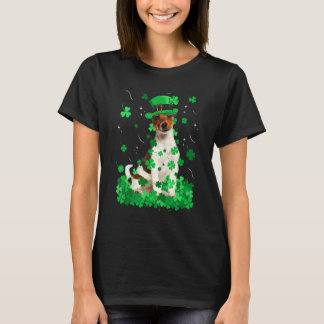 Fun Jack Russell Terrier Dog St Patrick S Day Iris T-Shirt