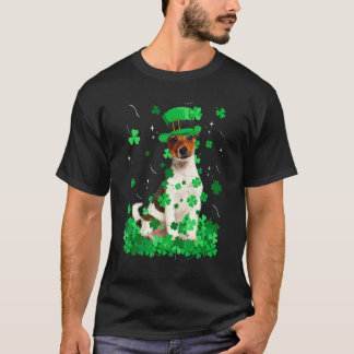 Fun Jack Russell Terrier Dog St Patrick S Day Iris T-Shirt