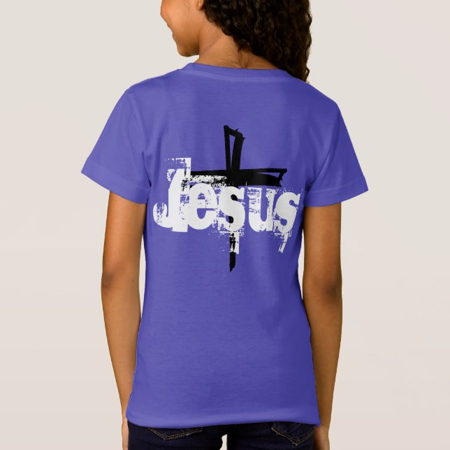 fun JESUS lettering + CROSS | T-Shirt (Back)