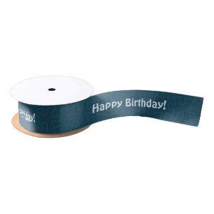 Fun Jigsaw Puzzle Kids Happy Birthday Dark Blue Satin Ribbon