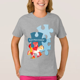 Fun Jigsaw Puzzle Pieces Image Every Piece Counts! T-Shirt
