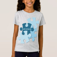 Fun Jigsaw Puzzle Pieces in Blue You Fit Perfectly