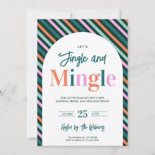 Fun Jingle Mingle Christmas Party Invitation
