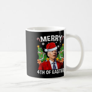 Fun Joe Biden Christmas Santa Hat Merry 4th Of Eas Coffee Mug