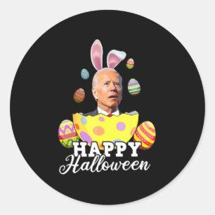 Fun Joe Biden Happy Halloween Confused Easter Bide Classic Round Sticker