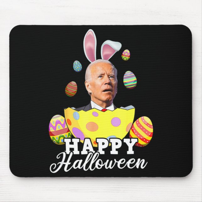 Fun Joe Biden Happy Halloween Confused Easter Bide Mouse Mat (Front)