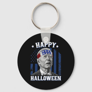 Fun Joe Biden Happy Halloween Confused For 4th Of Key Ring